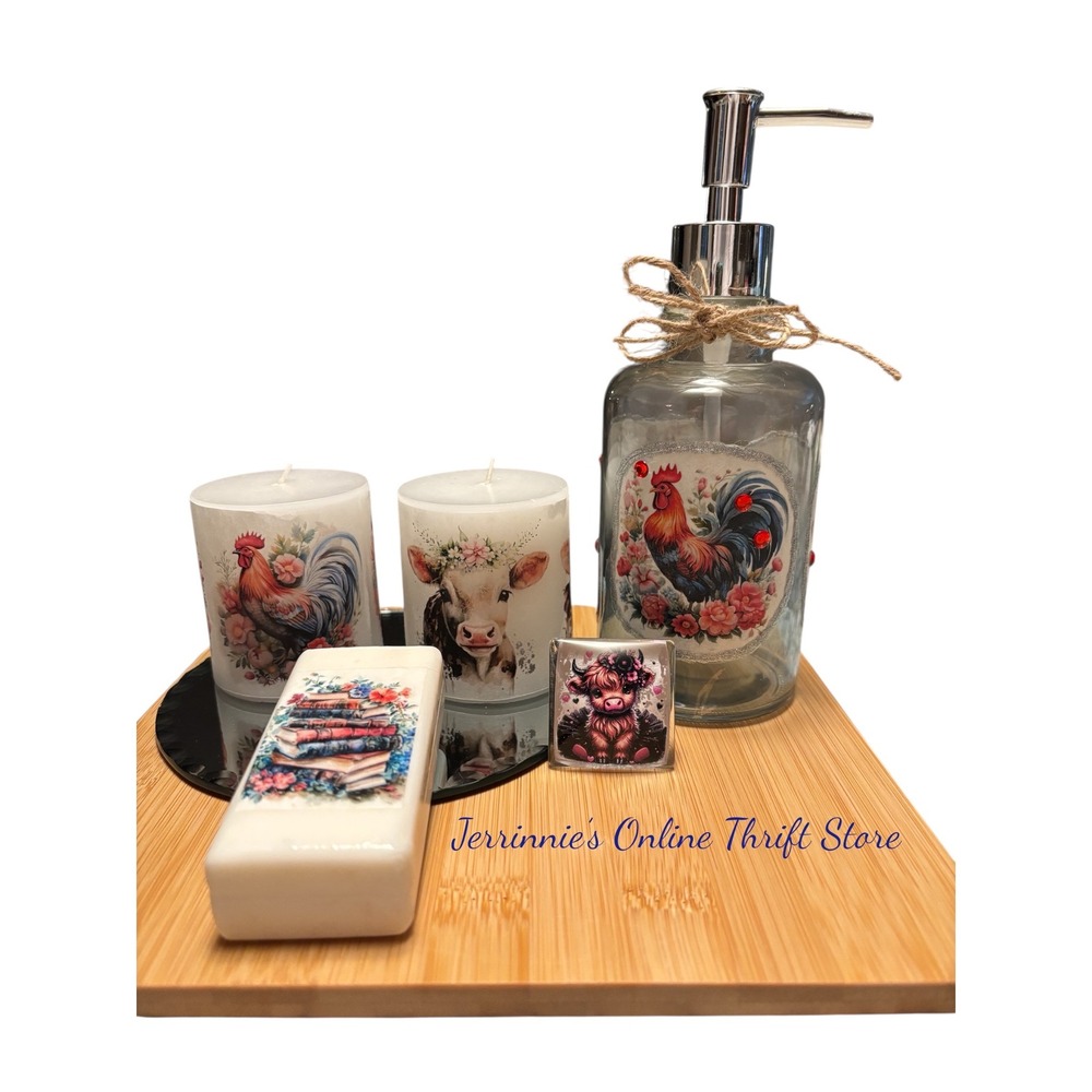 Handmade Country Vibe Soap Dispenser Set